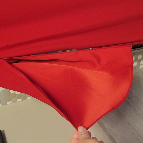 Halston sz 10 red evening dress - Picture 3 of 5